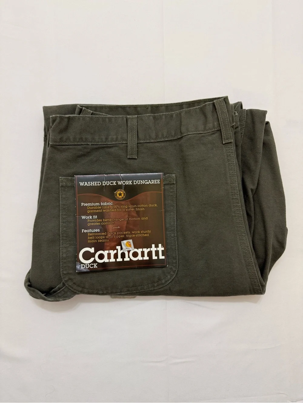 NWT Men's Carhartt Duck Green B11-MOS Carpenter Pants 40 x 30 - Picture 10 of 10
